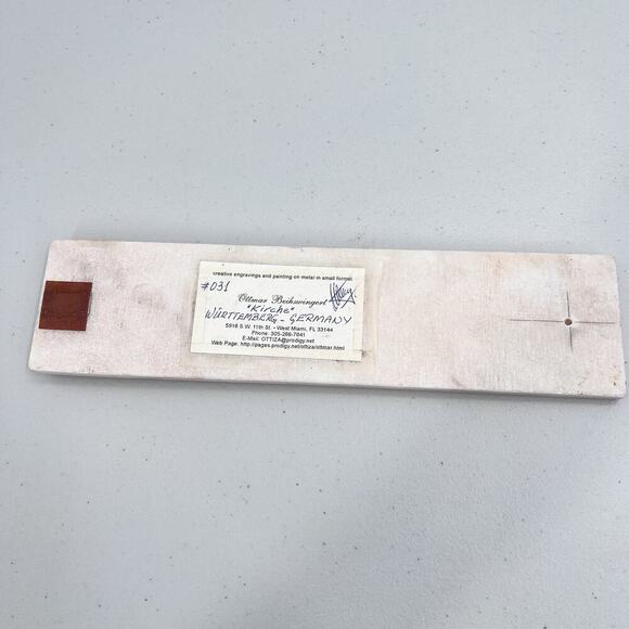 Vintage Handmade Painted Cutout Metal Wall Art "Kirche" Wurttemberg Germany - Picture 8 of 9